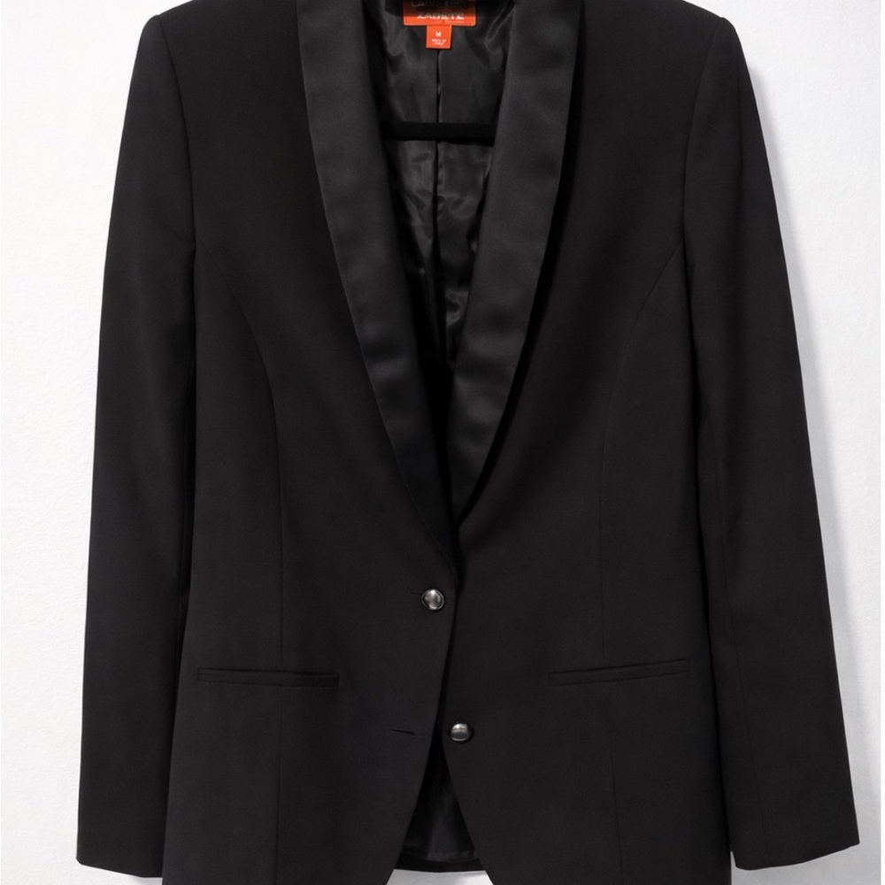 Kirna Zabete Elegant Black Lapel Blazer